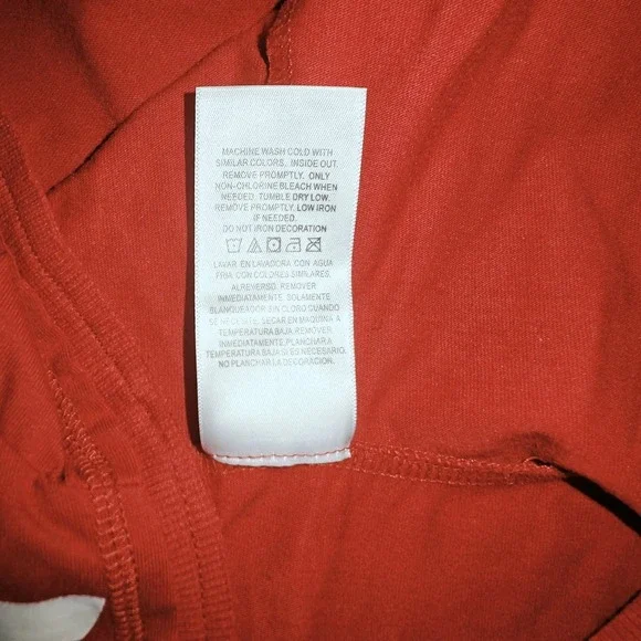 Womens Red Disney Vintage Mickey Mouse‎ Hoodie  Large Slim Fit V-Neck Tunic - Picture 5 of 7